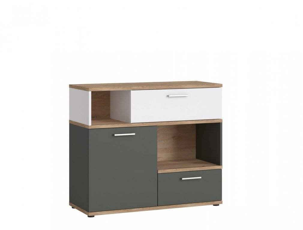 Twenty TWEK01 - Chest of drawers 1D2S Honey oak Castello/white/gray