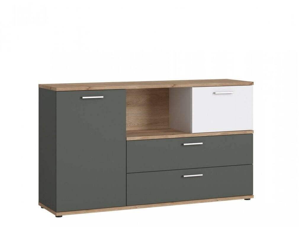 Twenty TWEK02 - Chest of drawers 2D2S Honey oak Castello/white/gray