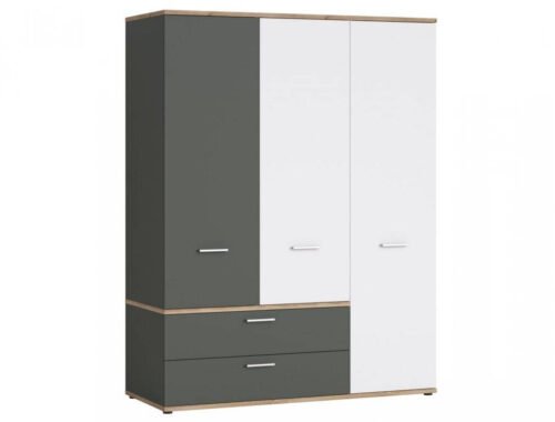 Twenty TWES03 – Wardrobe 3D2S Honey Oak Castello/white/gray