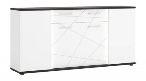 Venezia VENK02 – Chest of drawers 4D2S white/Vicenza oak black