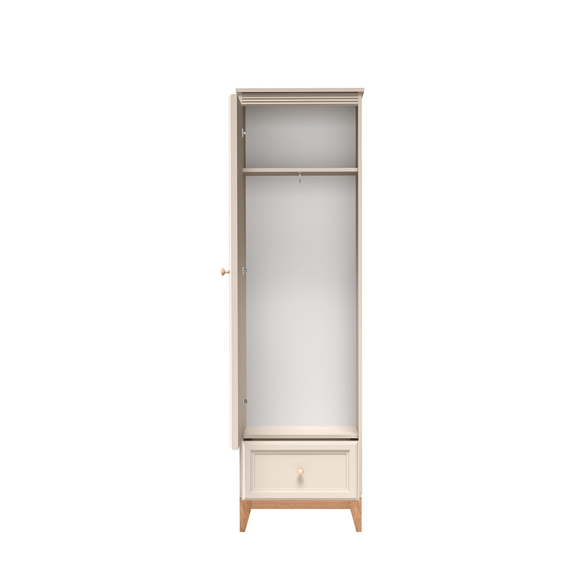 WINDSOR-18 - 1D1S Wardrobe with mirror, cashmere - Image 5