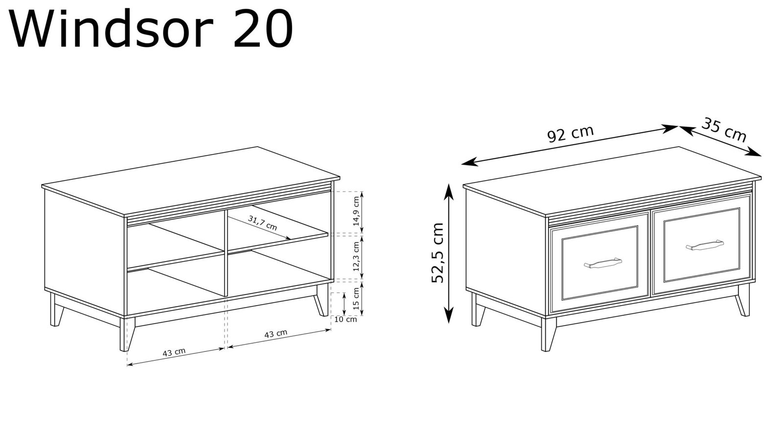 WINDSOR-20 - Two-door cashmere shoe cabinet - Image 2