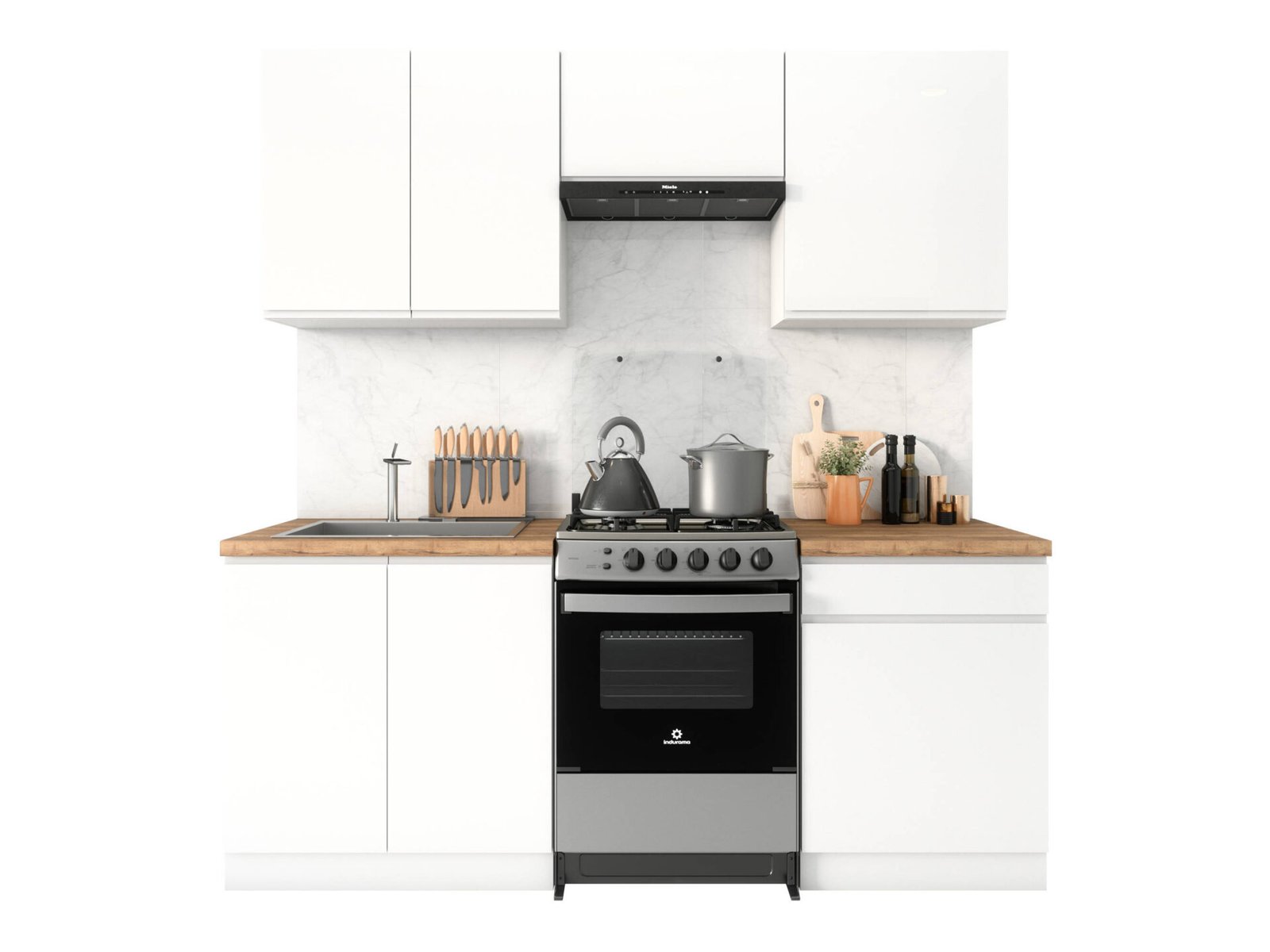 Aspen White kitchen set G80 G60KN G60-P D80Z D60S1