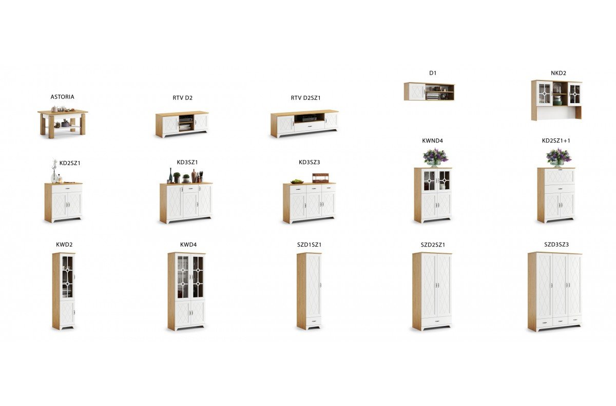 PROVENZA D1 hanging shelf, stone oak/matte white - RETRO WALL CABINET - Image 7