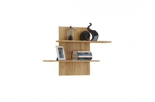 SIMPLE hanging shelf in golden oak color – wall-mounted for living room / hallway