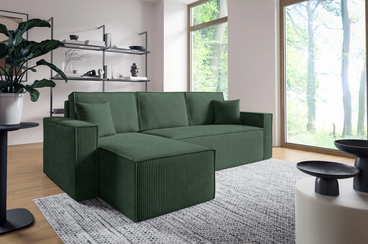 Extendable corner sofa with L-shaped arm - Image 4