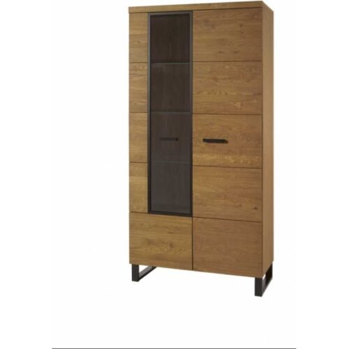 Two-door display cabinet Pratto 12 rustic oak Szynaka Meble