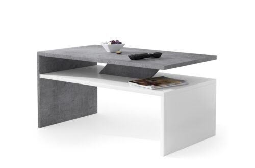 PRIMA Millennium concrete/white – MODERN COFFEE TABLE