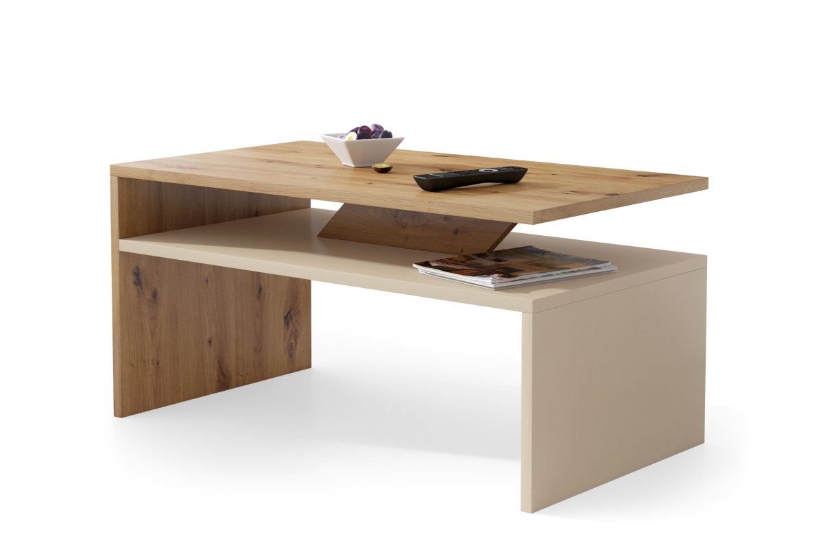 PRIMA Artisan Oak/Beige - MODERN COFFEE TABLE