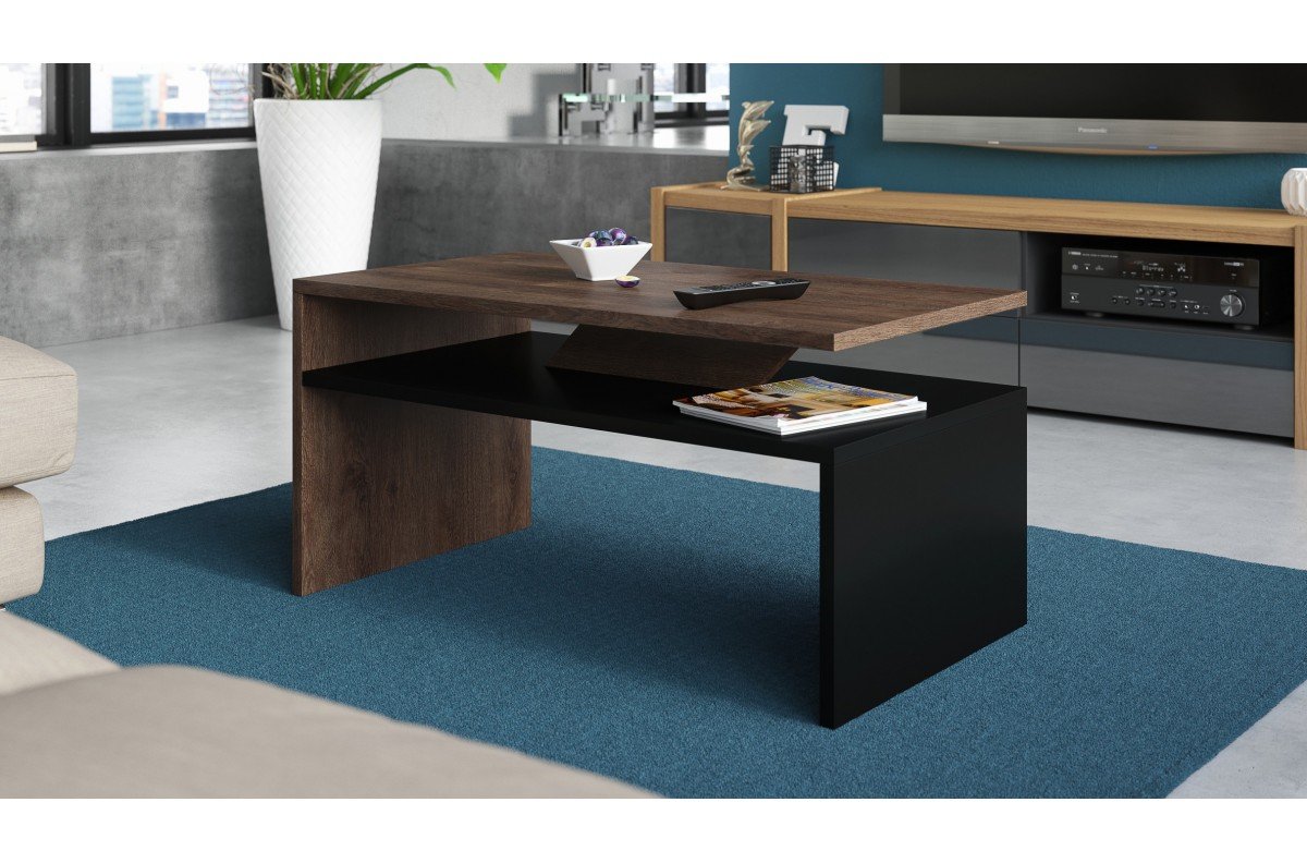 PRIMA brown/black oak - MODERN COFFEE TABLE - Image 2