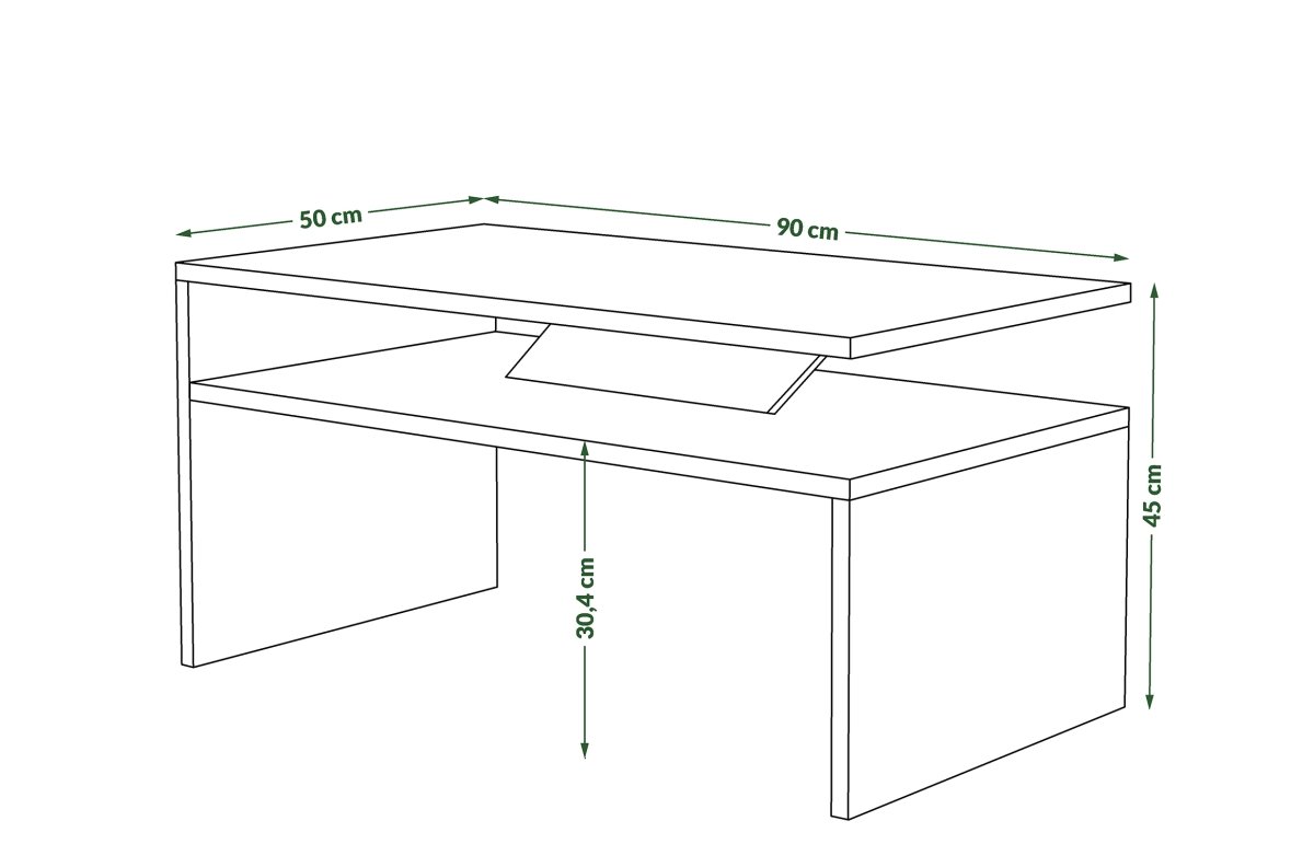 PRIMA brown/black oak - MODERN COFFEE TABLE - Image 3