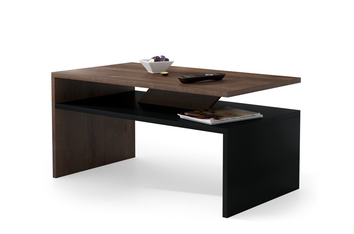 PRIMA brown/black oak - MODERN COFFEE TABLE