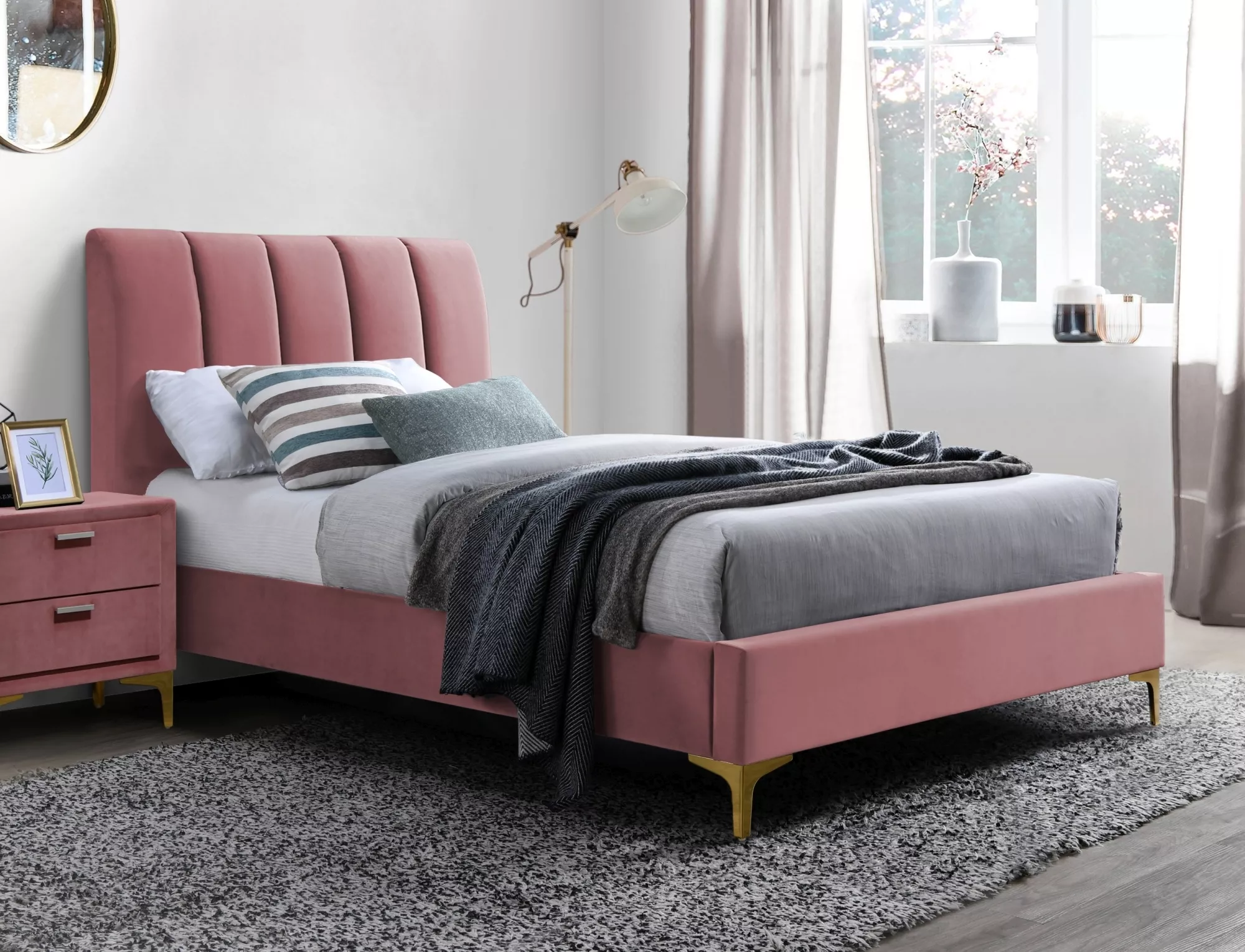 Mirage velvet bed MIRAGEV90AR