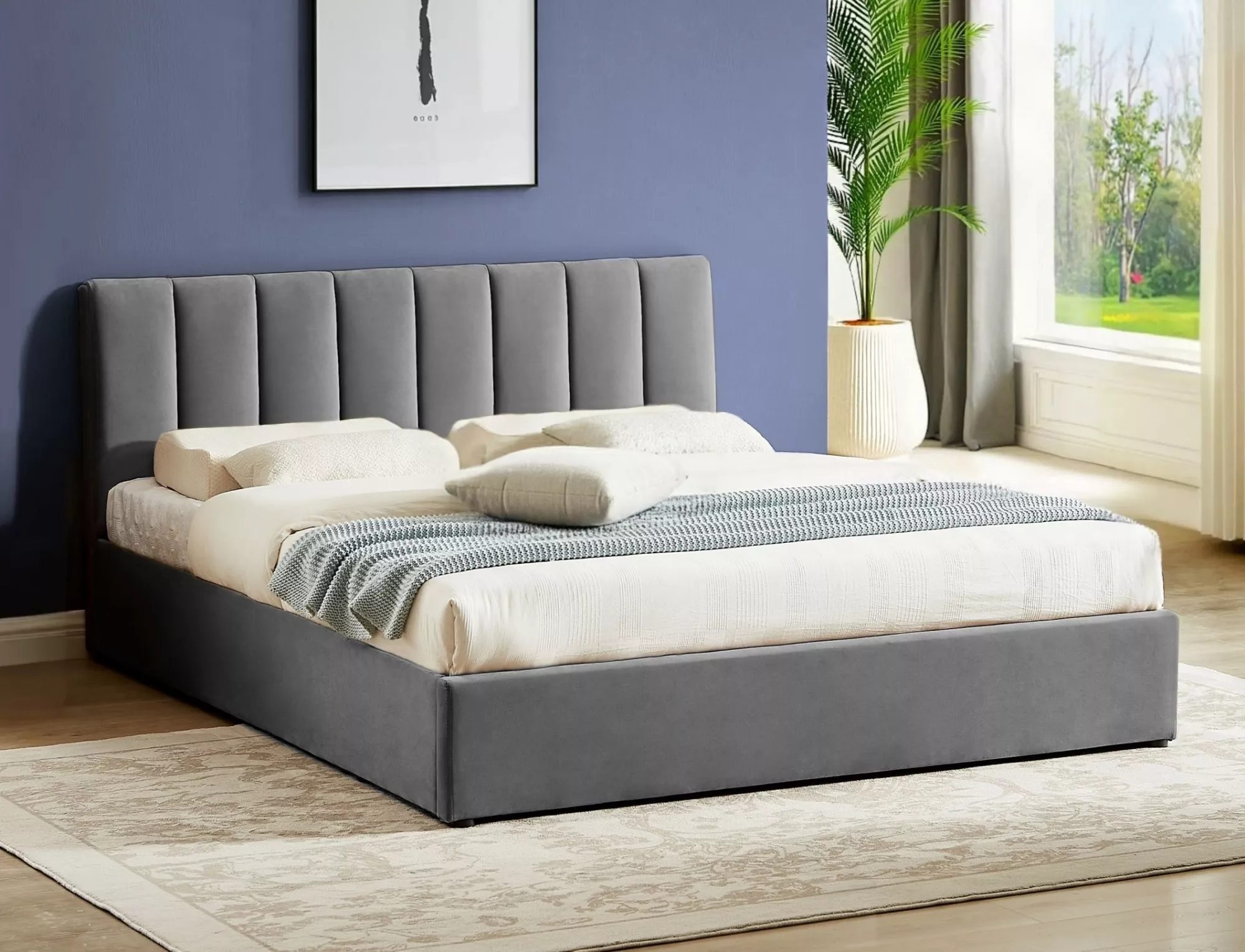 Montreal velvet bed MONTREALV140SZ
