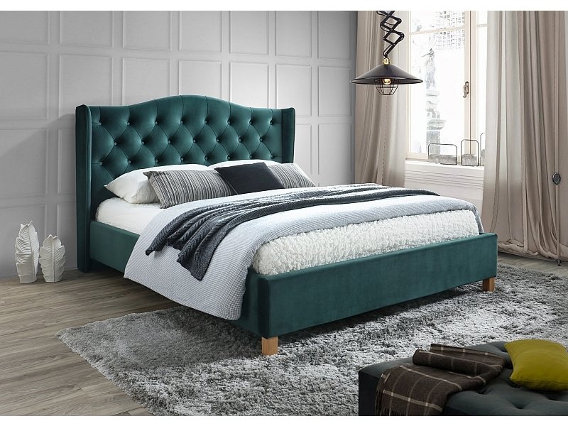 Aspen velvet bed ASPENV160ZD