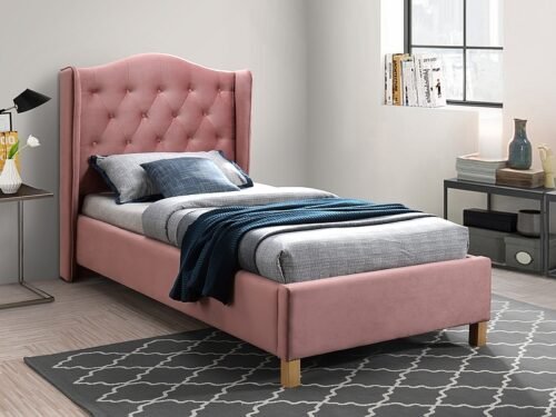 Aspen velvet bed ASPENV90RD
