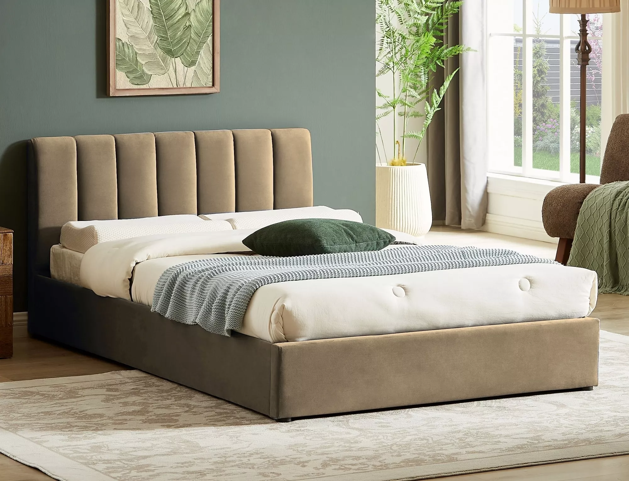 Montreal velvet bed MONTREALV120BE
