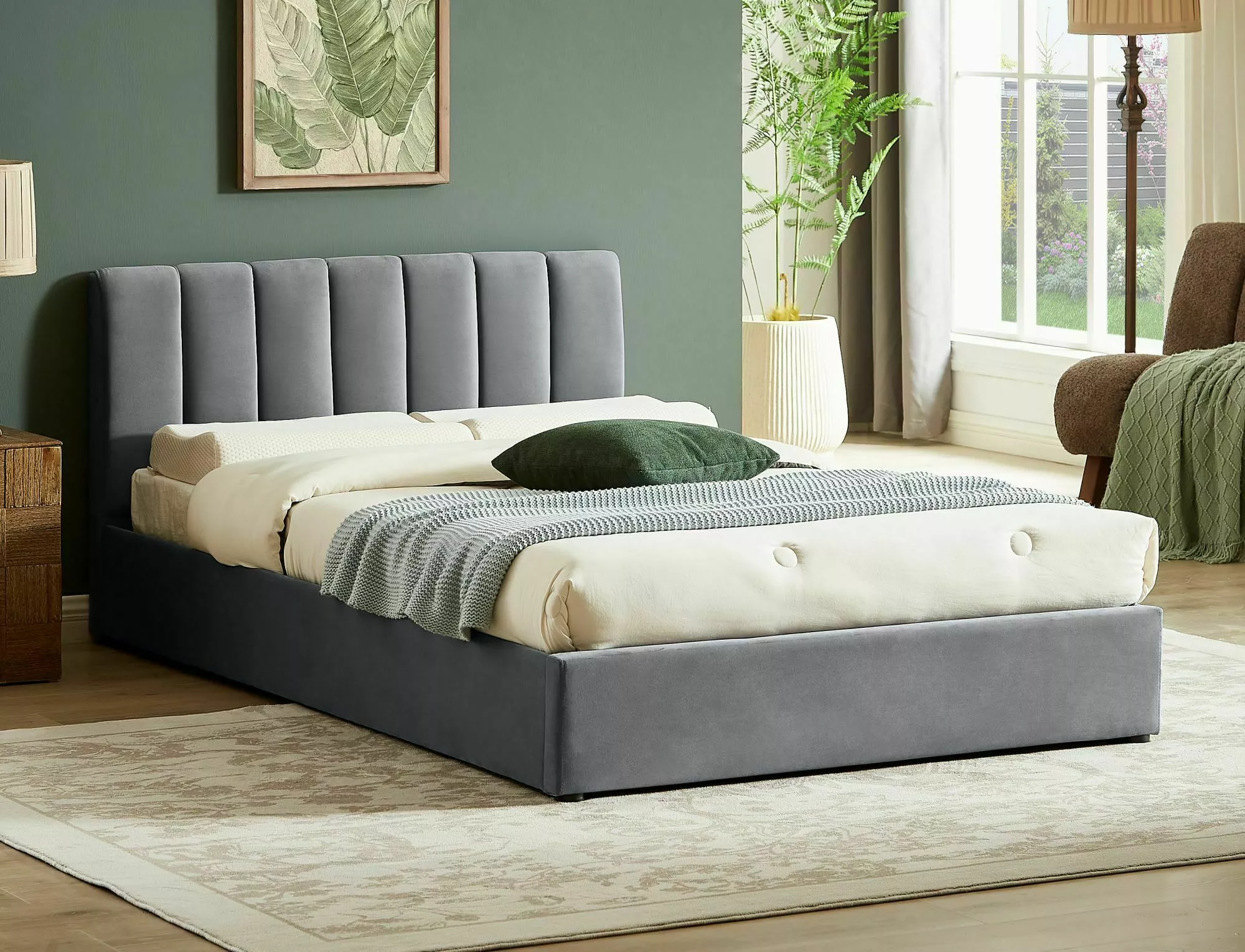 Montreal velvet bed MONTREALV120SZ