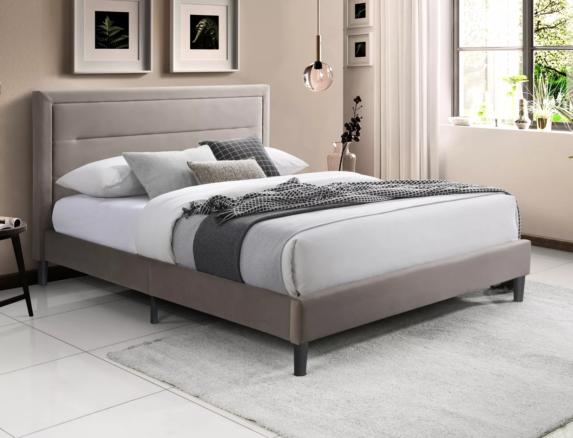 Malaga velvet bed MALAGAV140CBEC