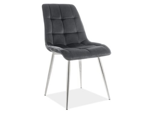 Luxurious chrome velvet chair CHICVHC