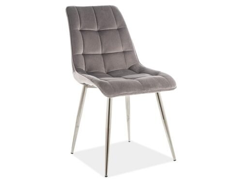 Luxurious chrome velvet chair CHICVCHSZ