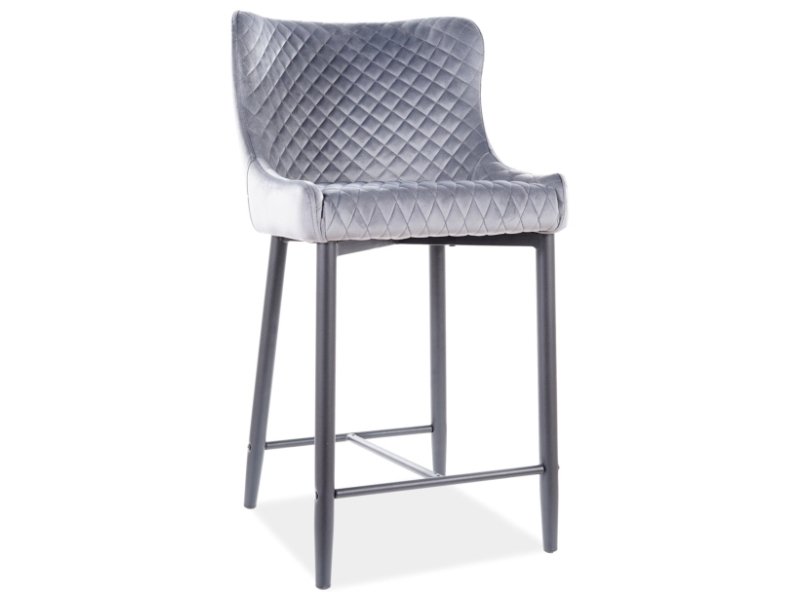Colin B Velvet H-2 half-round stool COLINBH2VCSZ