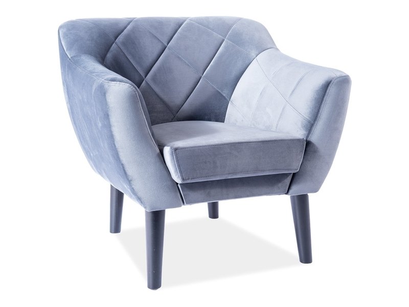 Karo 1 Velvet wenge armchair KARO1V14W
