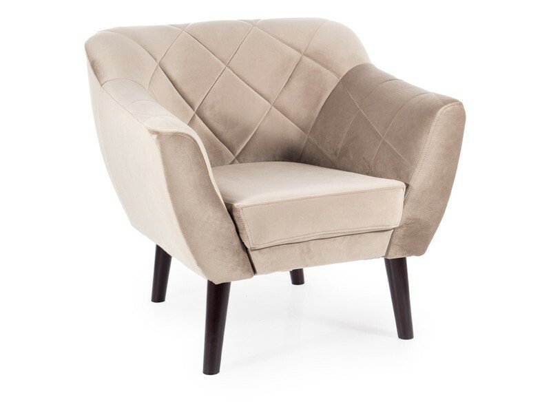 Karo 1 Velvet wenge armchair KARO1V40W