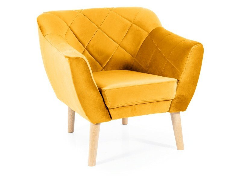 Karo 1 Velvet beech armchair KARO1V68BU