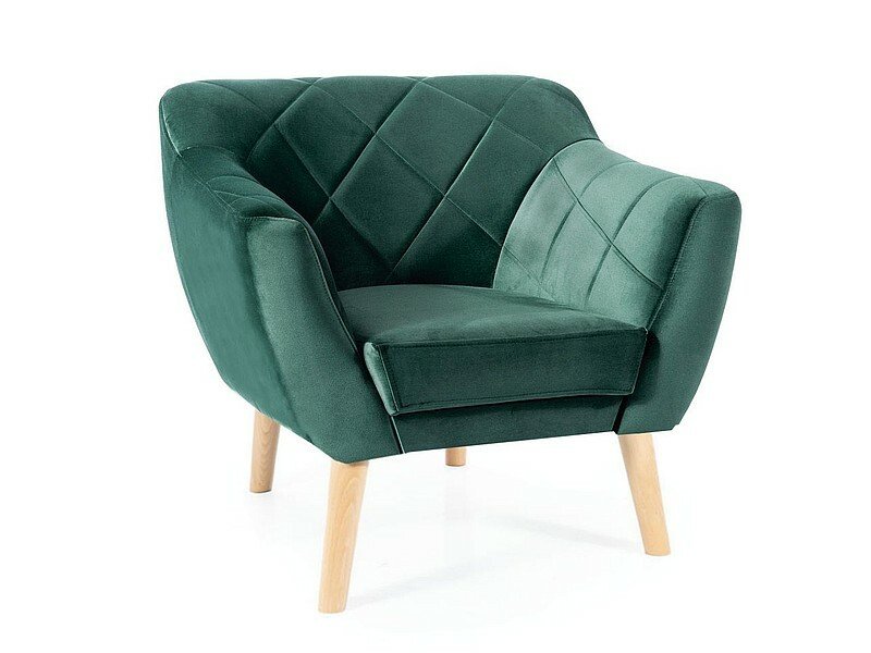 Karo 1 Velvet beech armchair KARO1V78BU