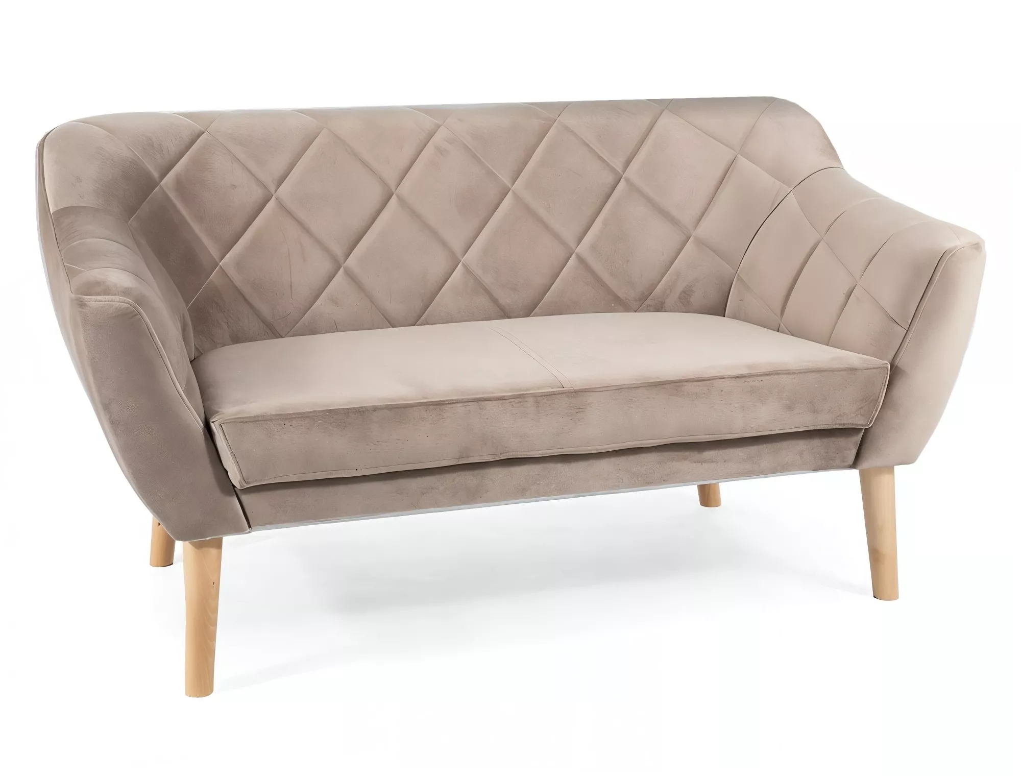 Karo 2 Velvet beech sofa KARO2V40BU