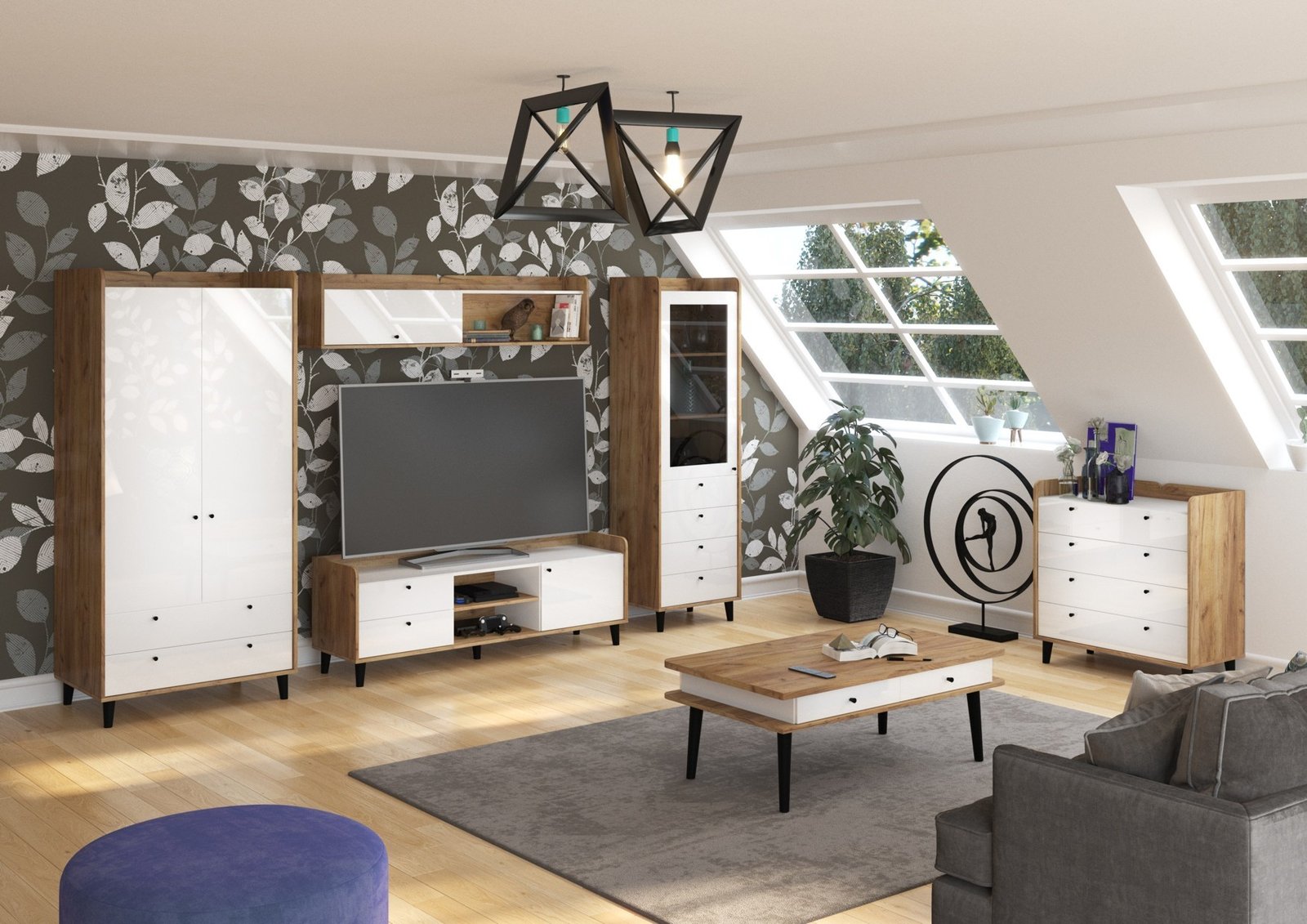 DOLCE furniture set No. 2 with wall cabinet - Image 4