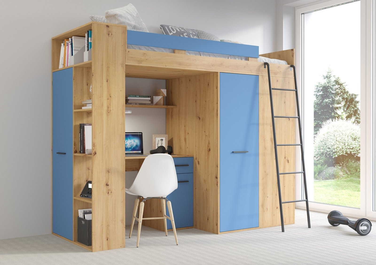 RAVENA P mezzanine without fabric, artisan / blue