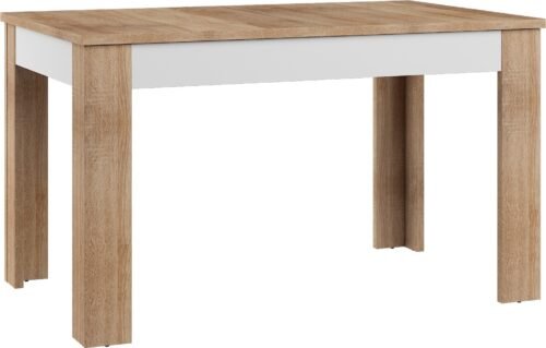 HYBRID 22 furniture, extendable table for living room, dining room, Sonoma oak, whiteHYBRID