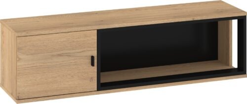 VEGAS 15 furniture, wall shelf, loft, Cremona oak, black