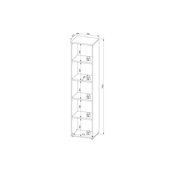 Brego 07 Bookcase Szynaka Meble - Image 7