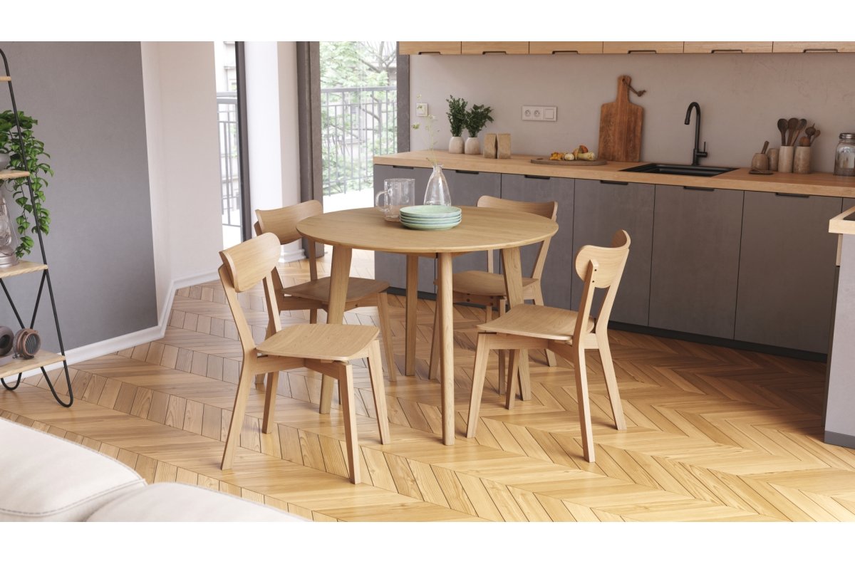 ROXY Natural Oak - WOODEN CHAIR FOR LIVING ROOM, DINING ROOM, RETRO KITCHEN - Image 2