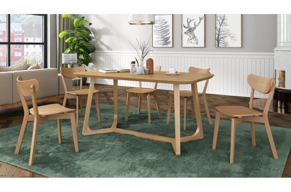 ROXY Natural Oak - WOODEN CHAIR FOR LIVING ROOM, DINING ROOM, RETRO KITCHEN - Image 5