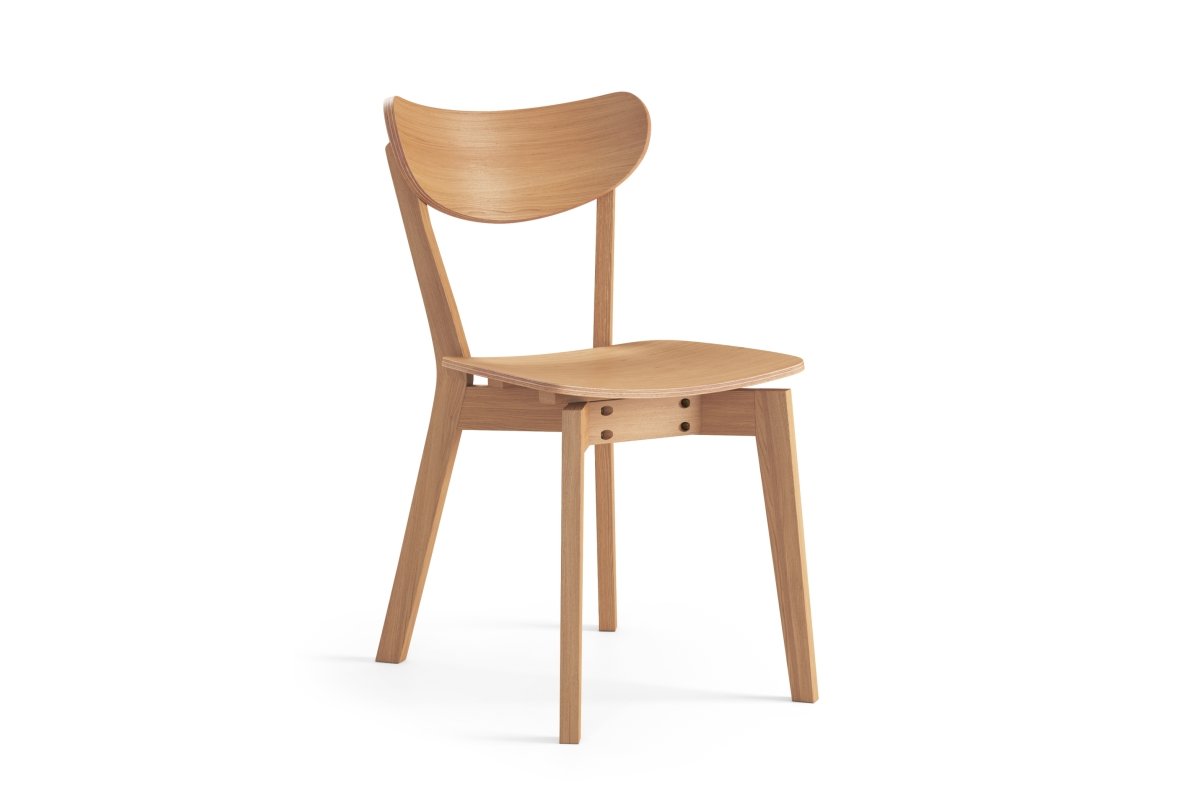 ROXY Natural Oak - WOODEN CHAIR FOR LIVING ROOM, DINING ROOM, RETRO KITCHEN