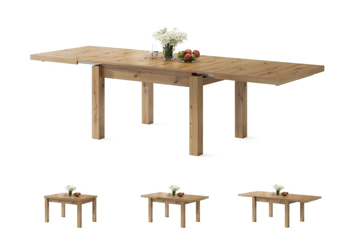 ROYAL Artisan Oak - CLASSIC TABLE 120x90, EXTENDABLE UP TO 270 cm!