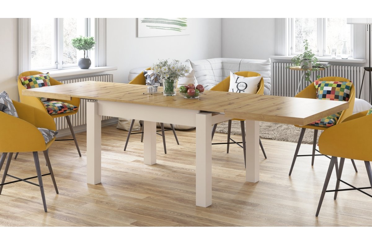 ROYAL Artisan oak/beige (champagne) – extendable table UP TO 2.7 m long - Image 5