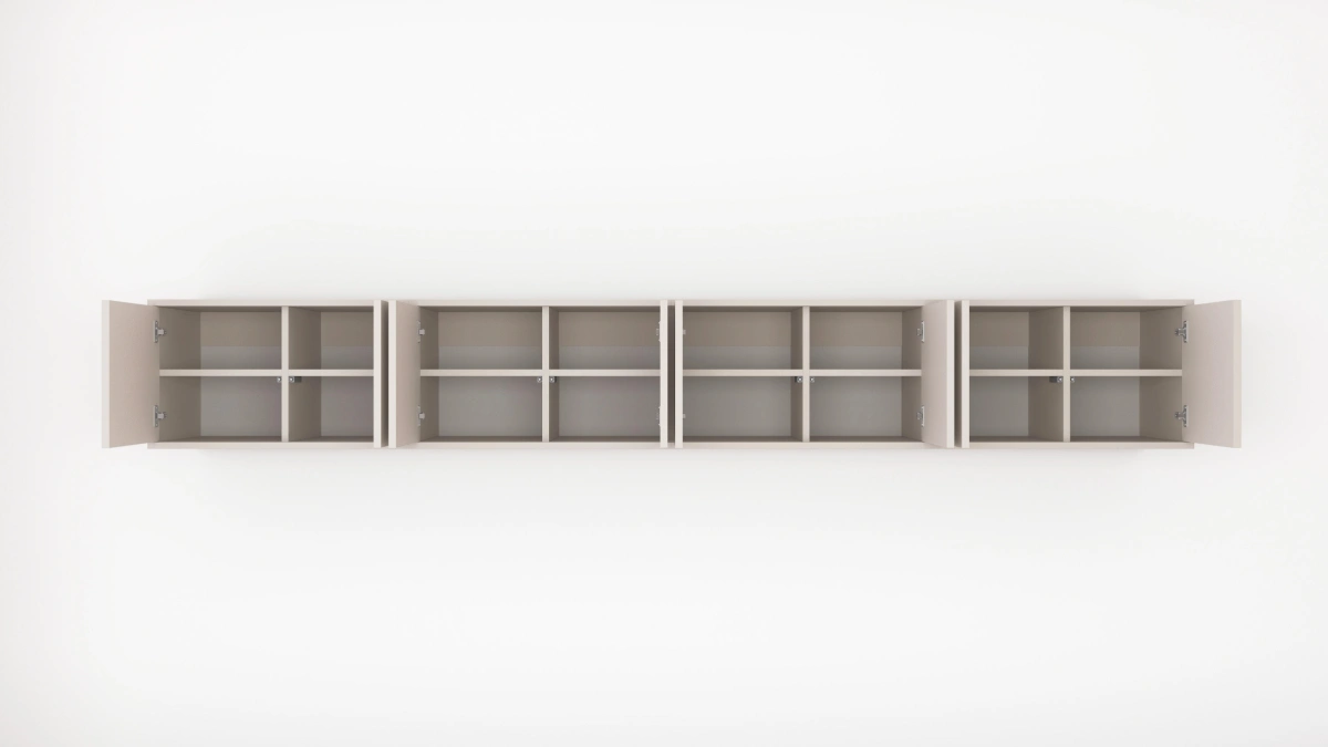 Bianko wall-mounted TV cabinet 280 cm cashmere color - Image 2
