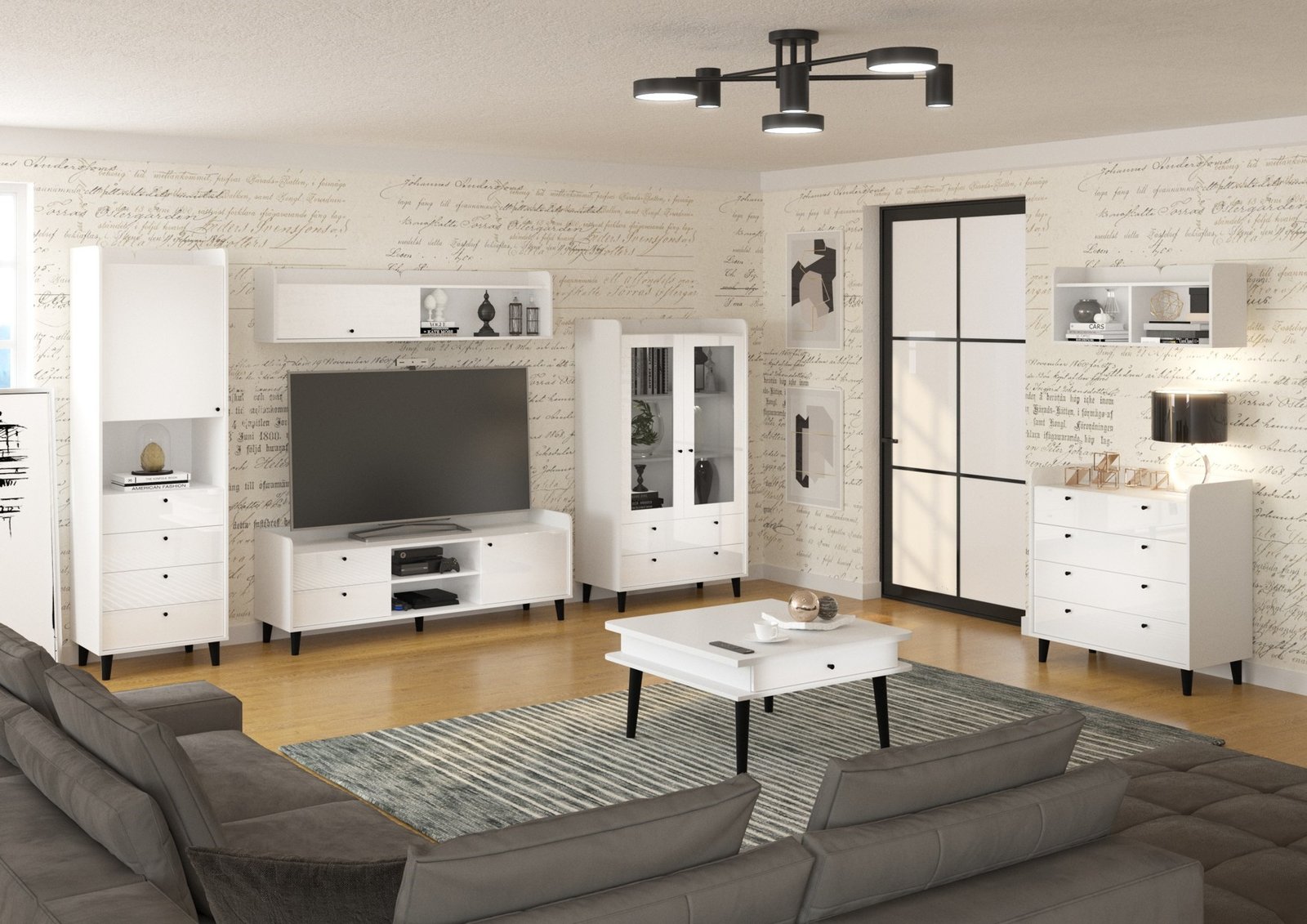 DOLCE furniture #4 living room set with wall cabinet - Image 3