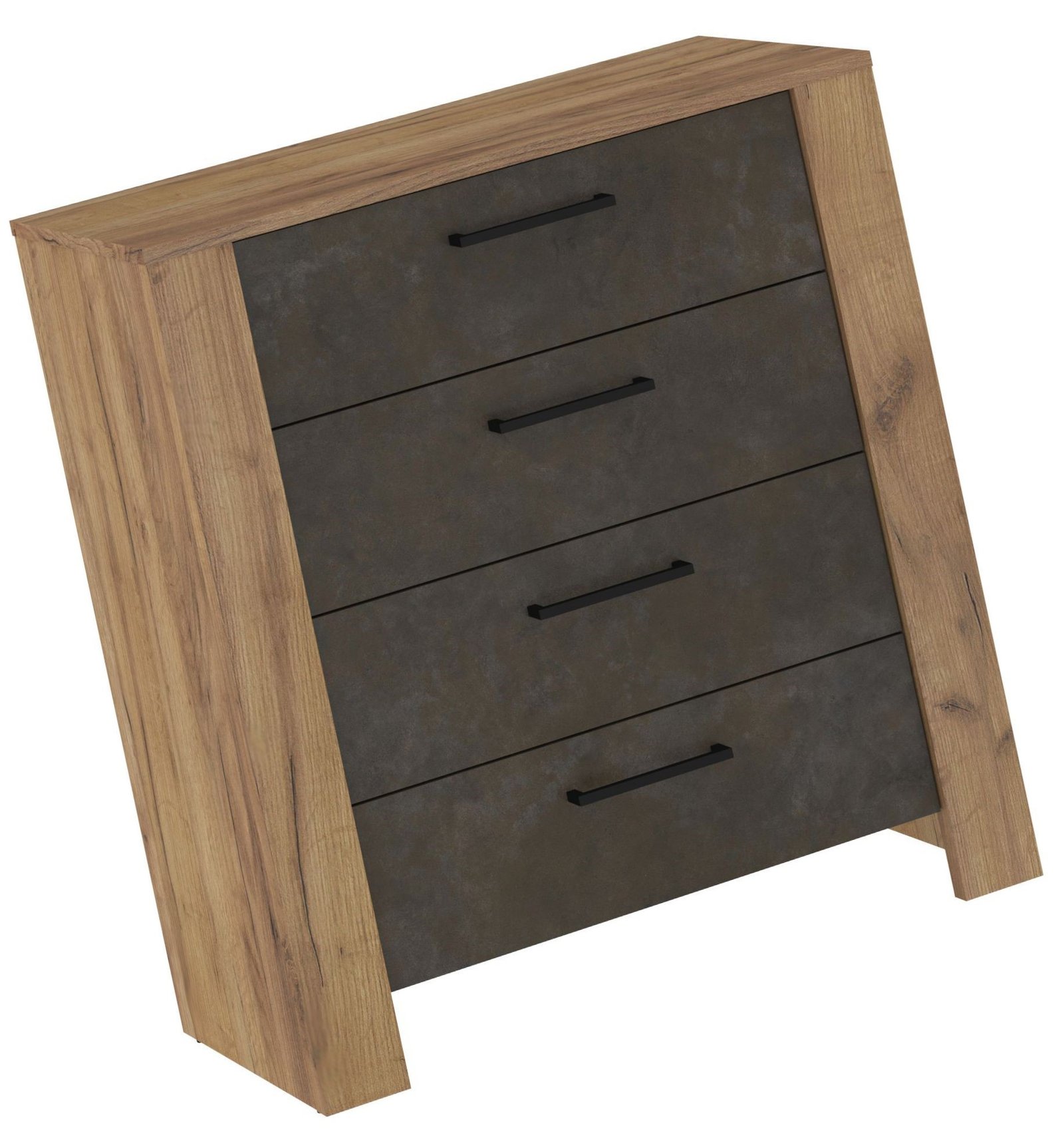 SLIDE 05 furniture chest of drawers for living room, bedroom, handicrafts, golden gray, brown - Image 4