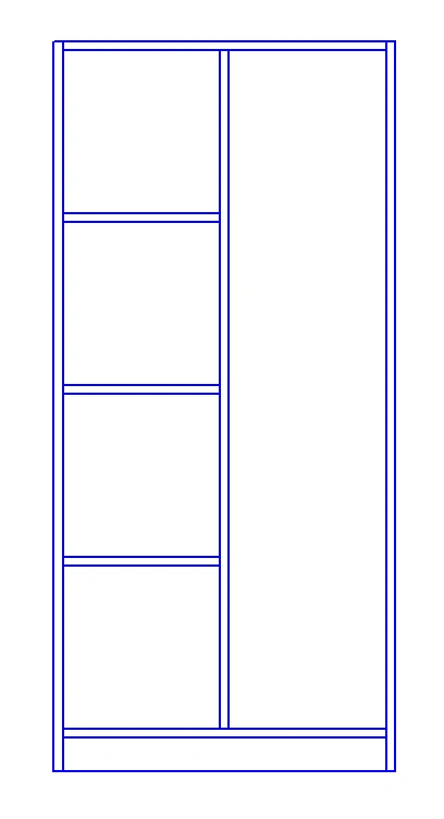 TRISTAN mezzanine with bunk bed and wardrobe and desk 90x200 cm - Image 5