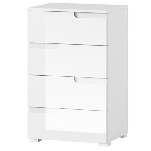 Selene chest of drawers, glossy white, type 02, Szynaka Meble