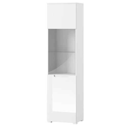 Selene white glossy display cabinet, type 25, Szynaka Meble
