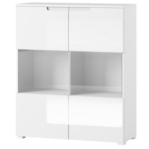 Selene white glossy display cabinet, type 27, Szynaka Meble