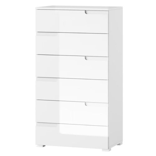 Selene chest of drawers, glossy white, type 03, Szynaka Meble