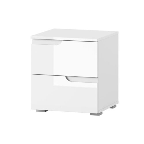 Selene bedside table, white glossy, Type 32, Szynaka Meble